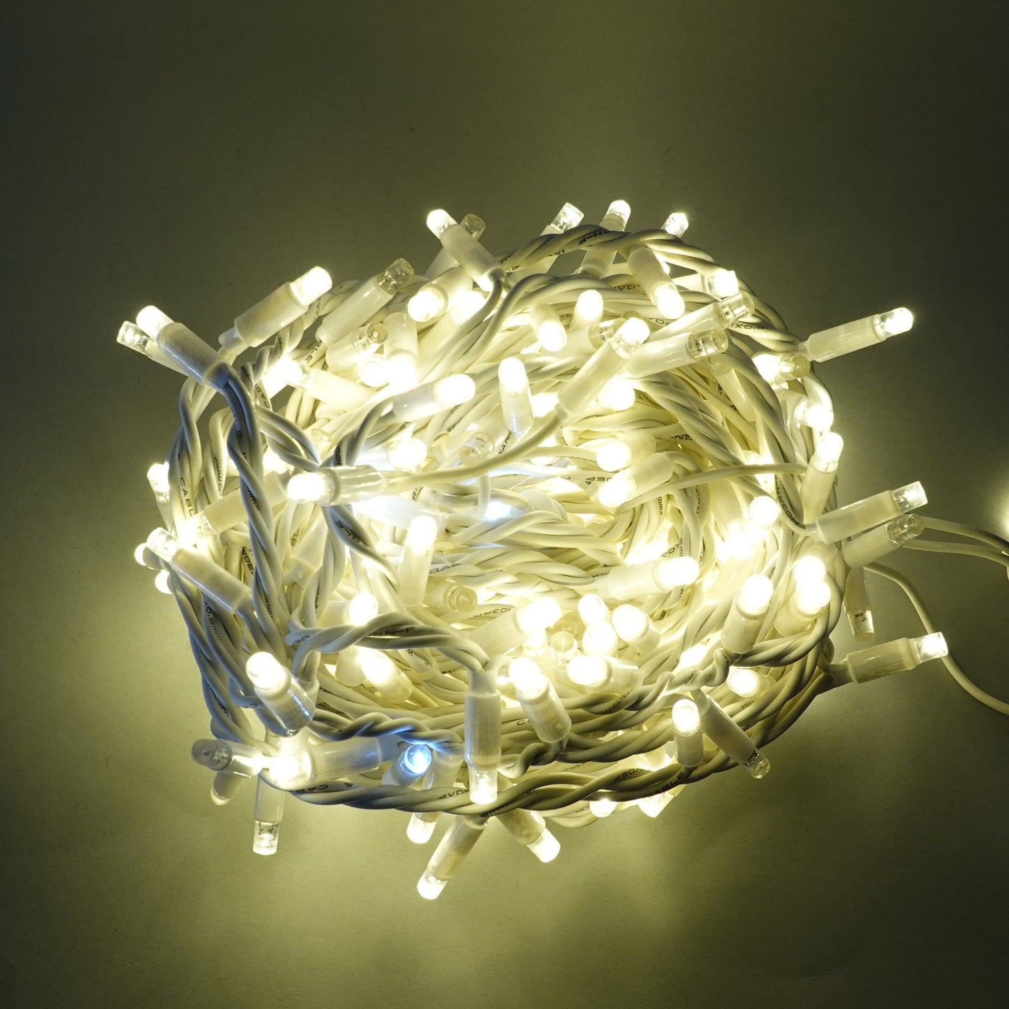 24V 12m 180 LED microLED string with autoflash, white cable for outdoor use
