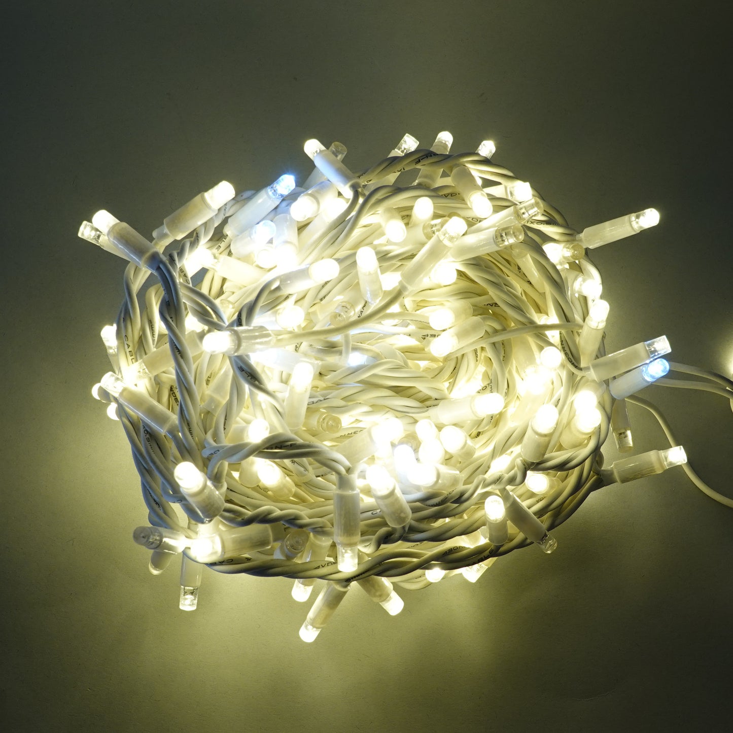 24V 12m 180 LED microLED string with autoflash, white cable for outdoor use