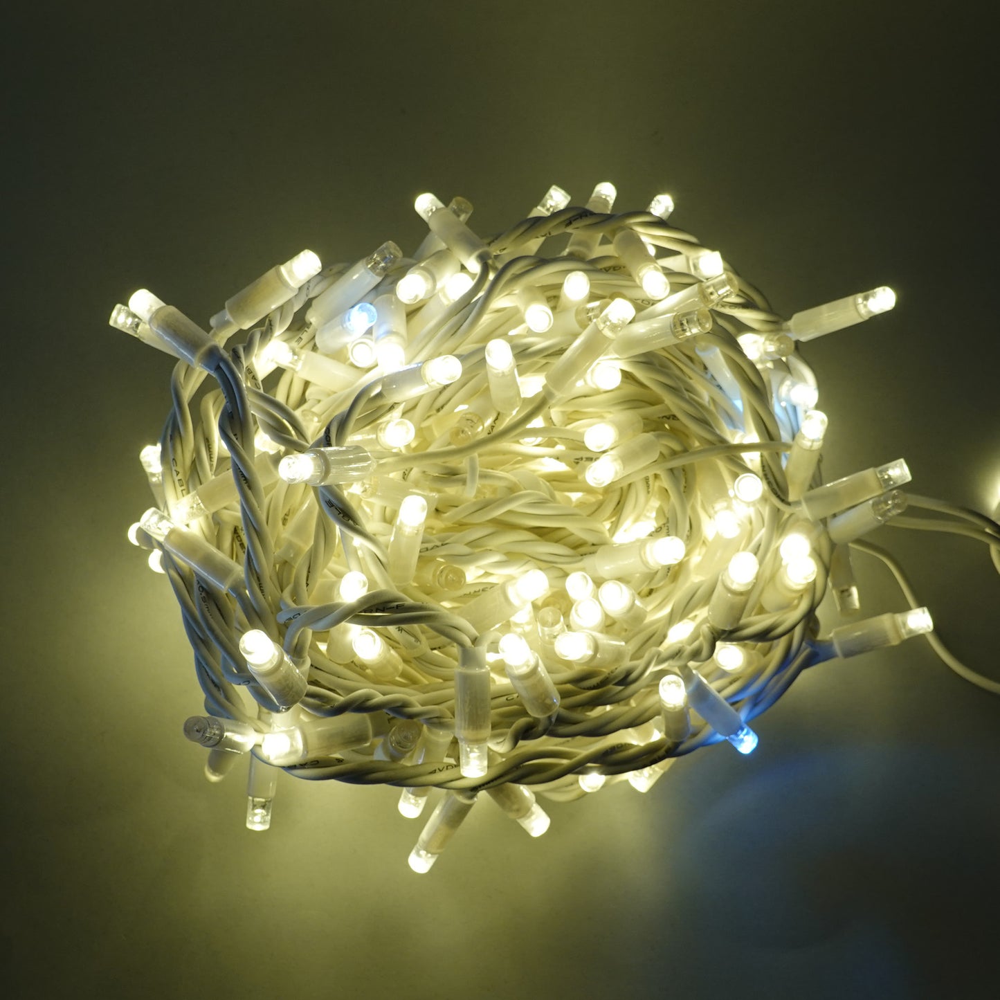 24V 12m 180 LED microLED string with autoflash, white cable for outdoor use