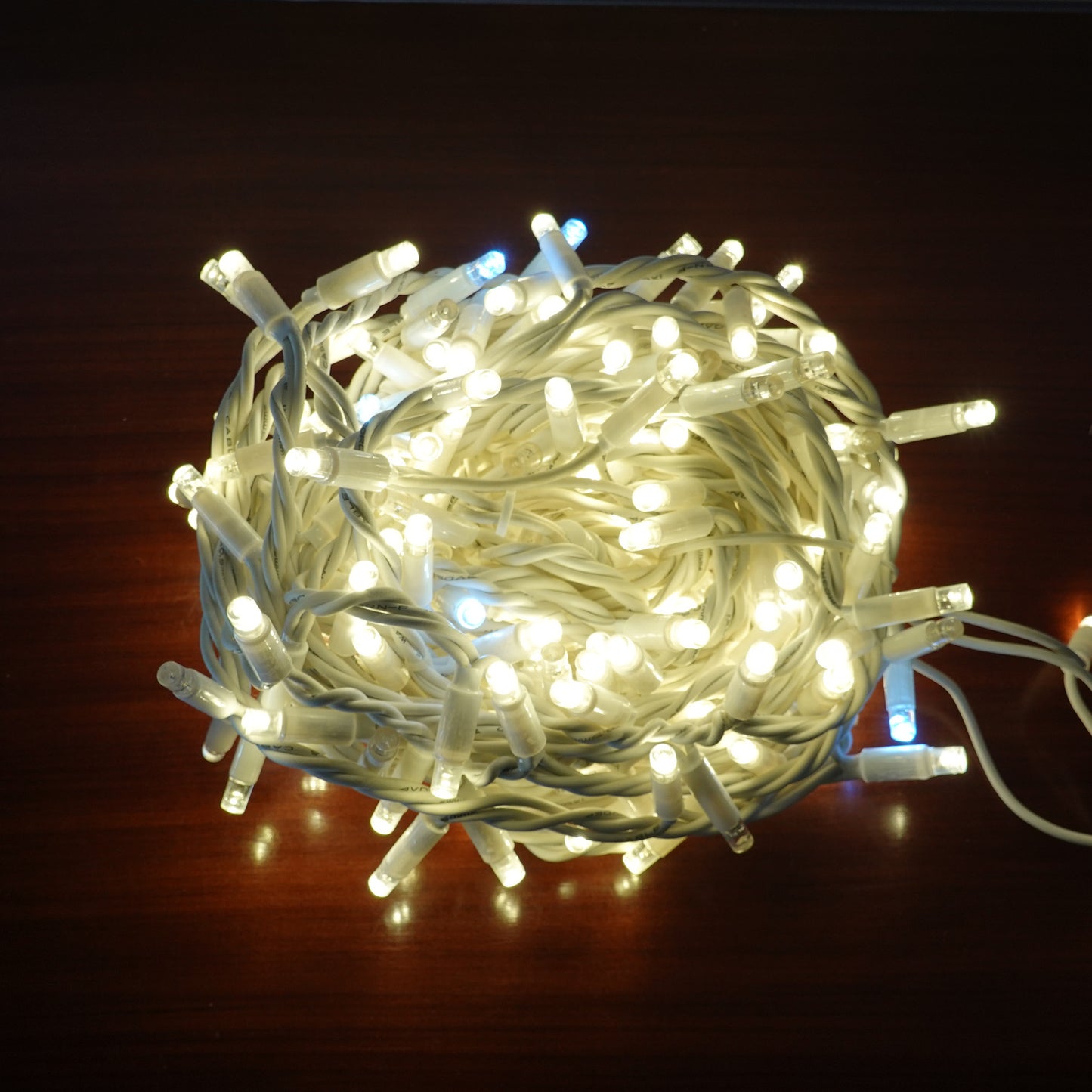 24V 12m 180 LED microLED string with autoflash, white cable for outdoor use