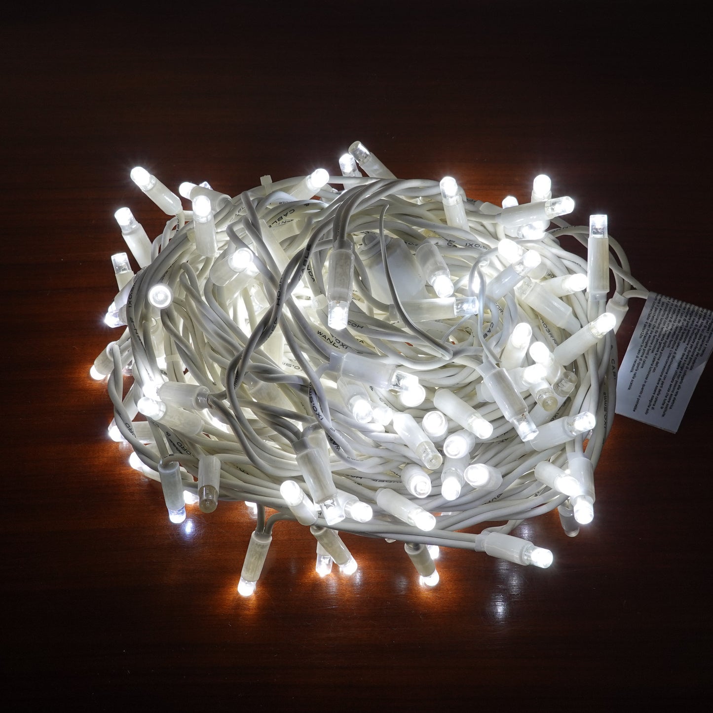 24V 12m 180 LED microLED string with autoflash, white cable for outdoor use