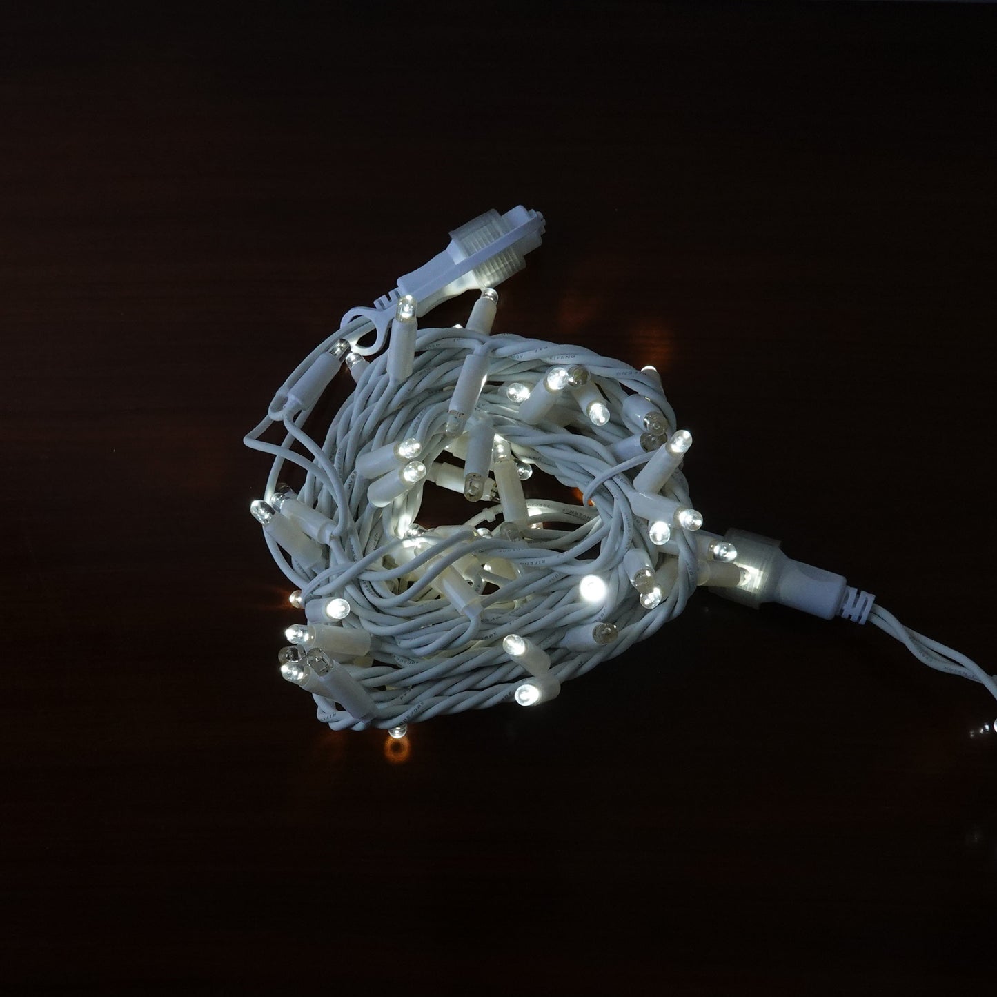 230V 12m (3x4m) micro light strings with 180 auto-flash LEDs and white cable