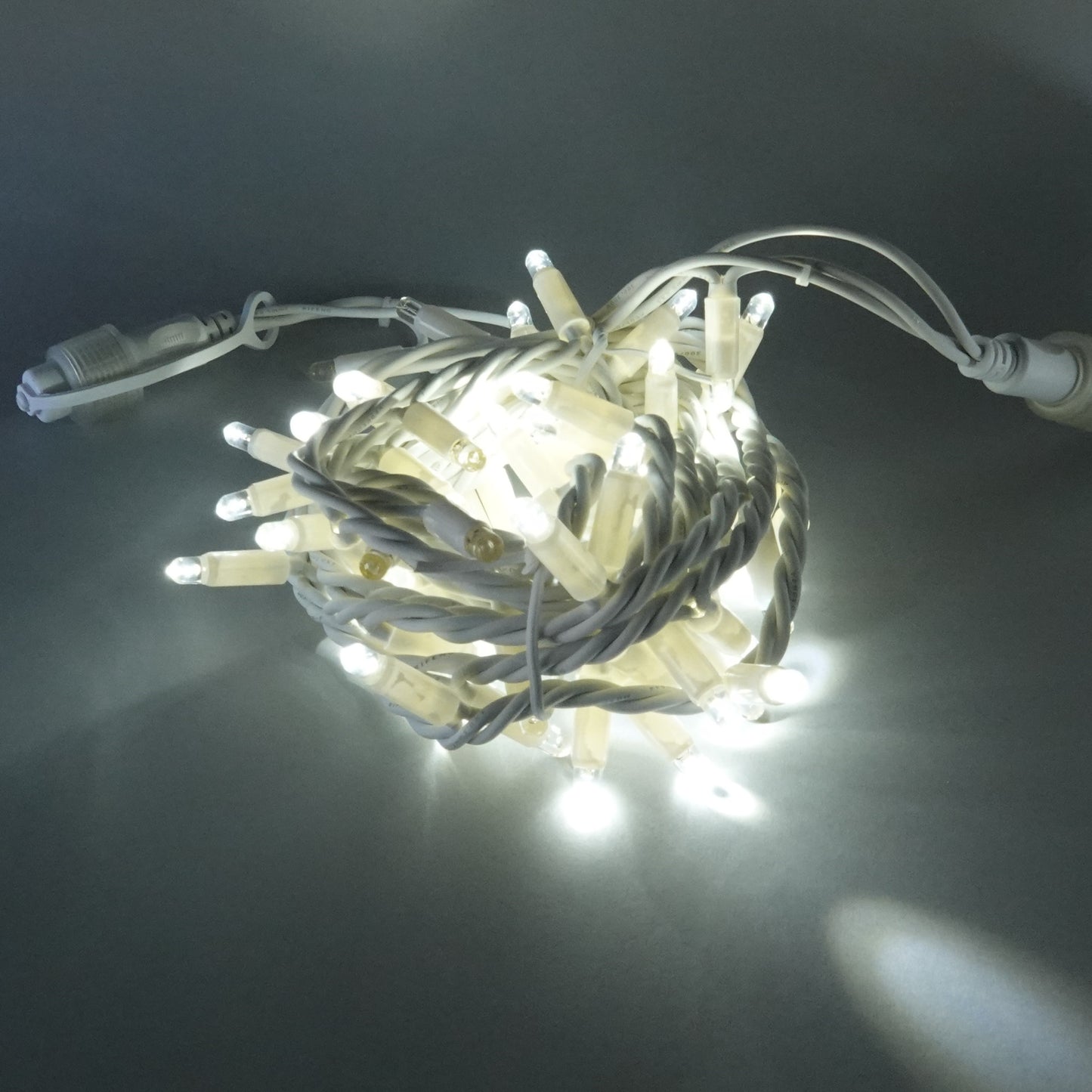 230V 12m (3x4m) micro light strings with 180 auto-flash LEDs and white cable