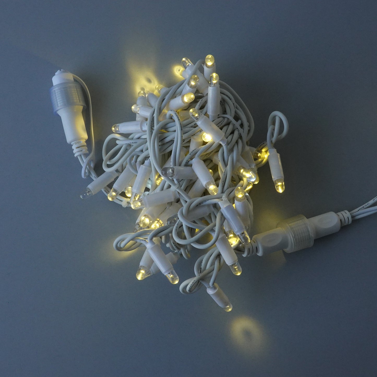 230V 12m (3x4m) micro light strings with 180 auto-flash LEDs and white cable