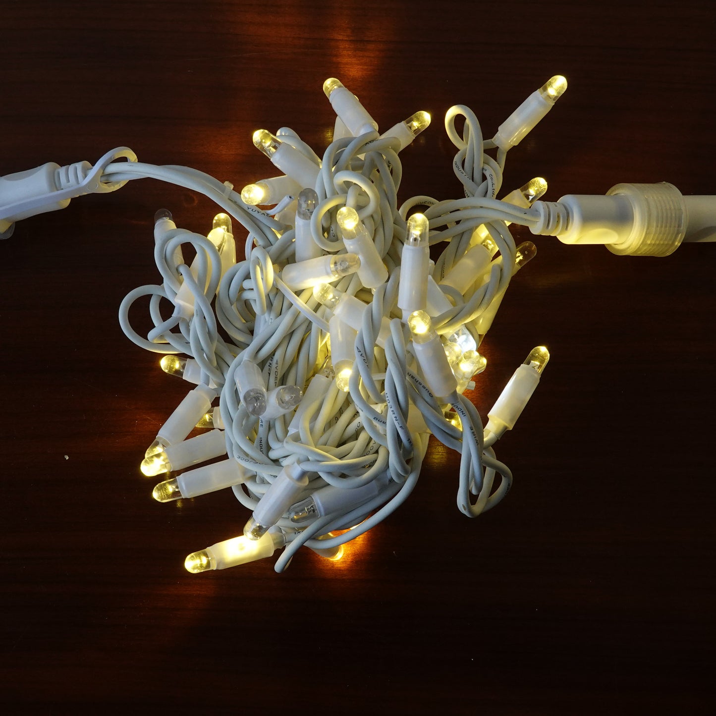 230V 12m (3x4m) micro light strings with 180 auto-flash LEDs and white cable