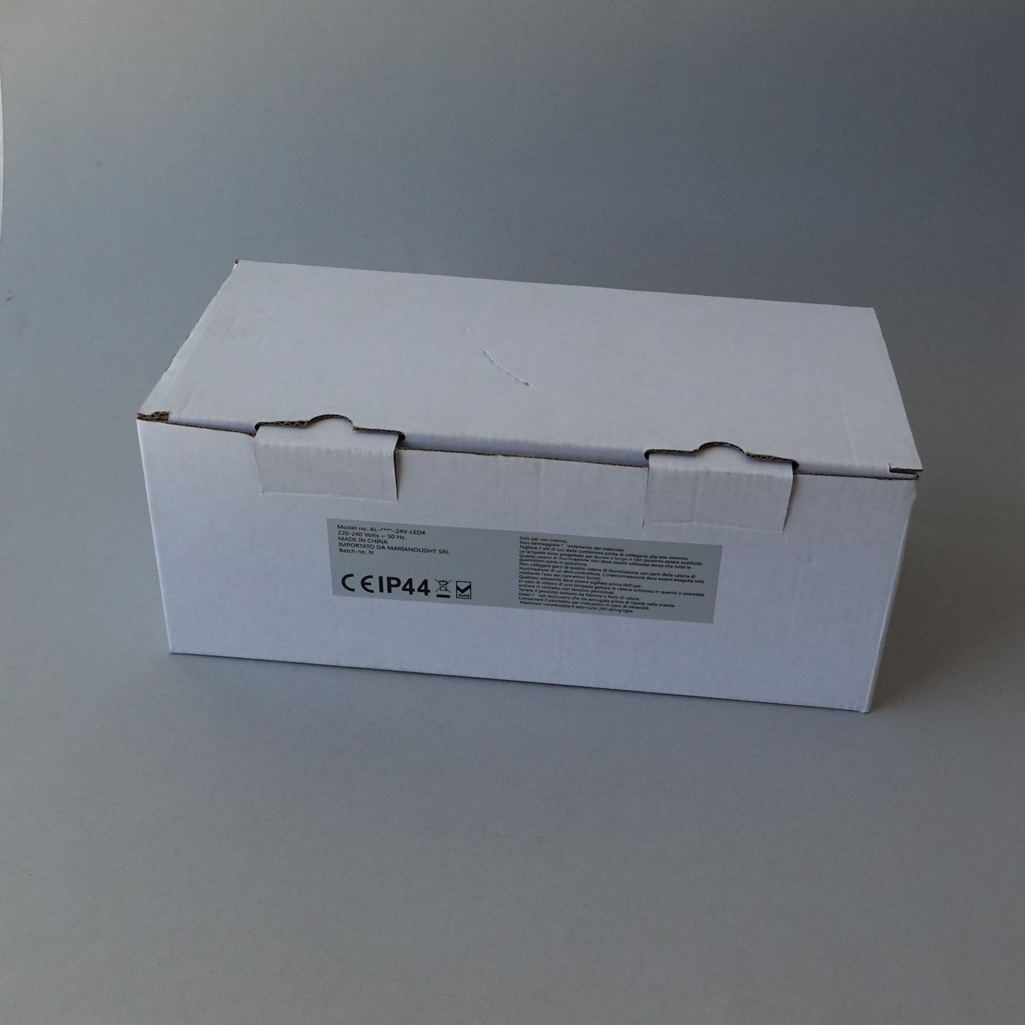 24V power cable with 2.5A IP67 power supply for 12m string