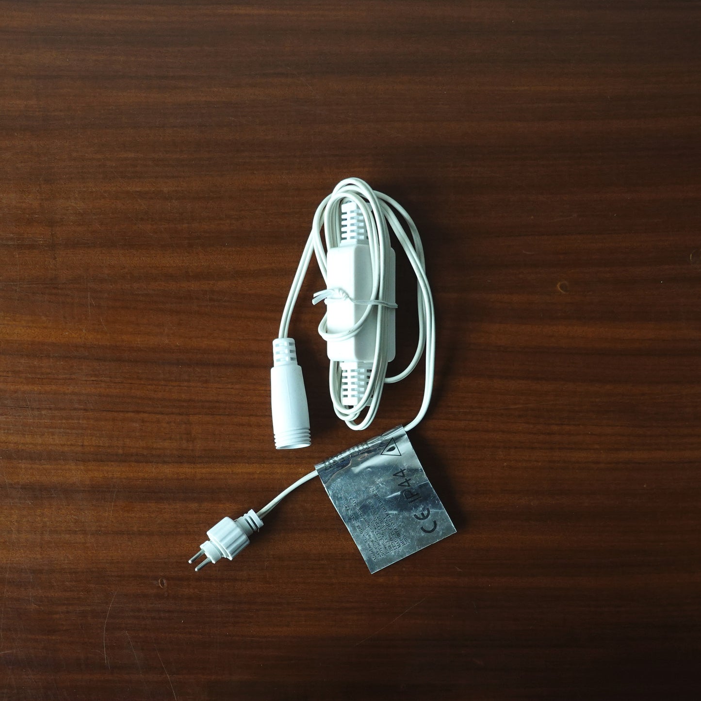 24V 8m micro light strings, warm white 3000K LEDs, with cold white 7000K flash, transparent cable