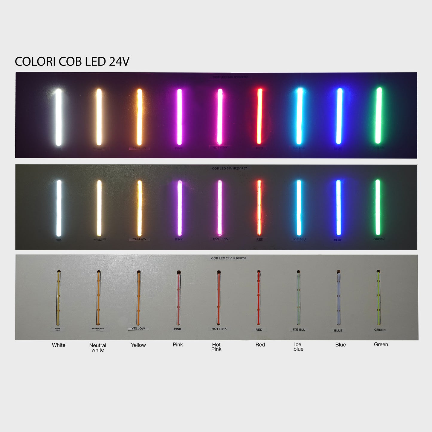 Bande LED COB 24 V 5 m IP20 60 LED/m (coupe 5 cm)