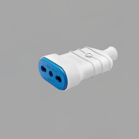 Prise mobile bidirectionnelle 2P+T 10/16A 250V. Norme italienne