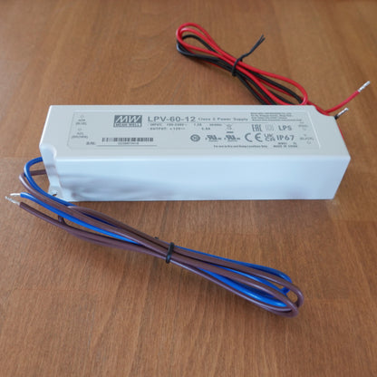 Fuente de alimentación LED para exteriores de 12 V  60 W IP67 para luminarie