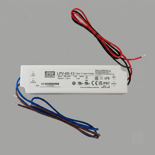 Fuente de alimentación LED para exteriores de 12 V  60 W IP67 para luminarie