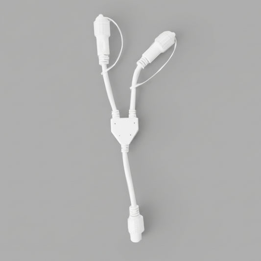 Multiconnettore 2 vie 24V IP44 per esterno cavo bianco stringhe 8m