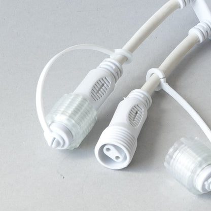 Multiconnettore 2 vie 24V IP44 per esterno cavo bianco stringhe 8m