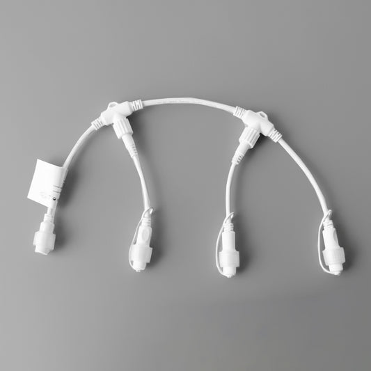 Multiconnettore 3 vie 230V IP44 sicuro per esterno cavo bianco