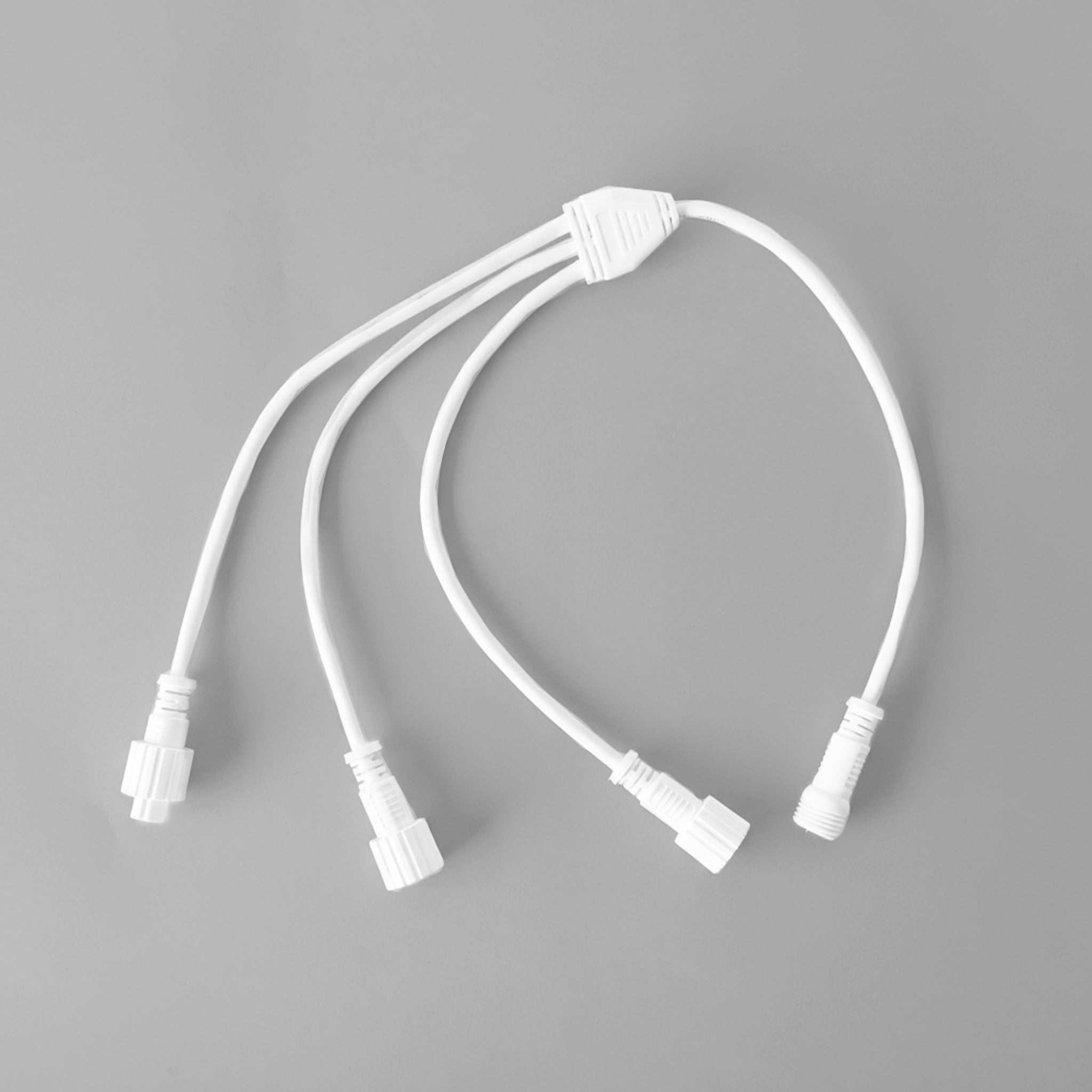 3-way multi-connector 24V IP44 for outdoor use, white cable, 8m strings ...