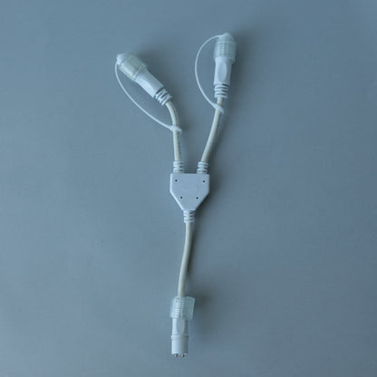 Multiconnettore 2 vie 24V IP44 per esterno cavo bianco stringhe 8m