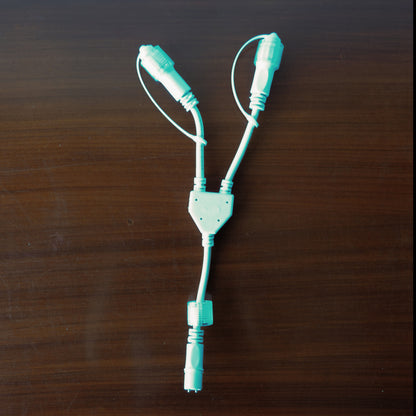 Multiconnettore 2 vie 24V IP44 per esterno cavo bianco stringhe 8m