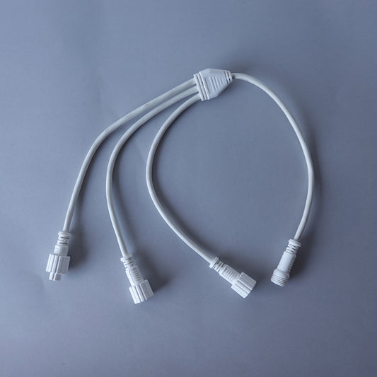 Multiconnettore 3 vie 24V IP44 per esterno cavo bianco stringhe 8m