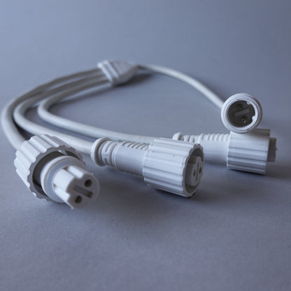 Multiconnettore 3 vie 24V IP44 per esterno cavo bianco stringhe 8m