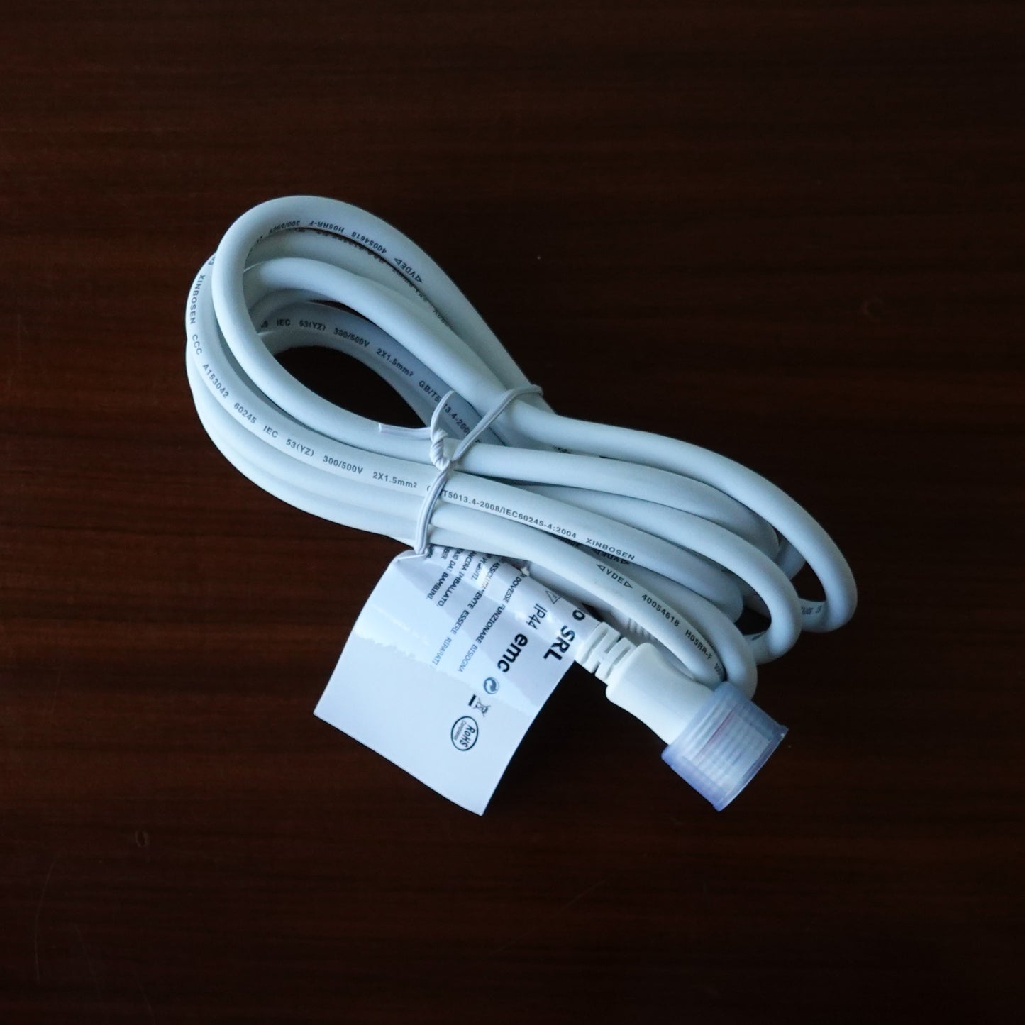 Rallonge électrique extérieure 230 V 3 m (2 × 1,5 mm²), câble blanc 