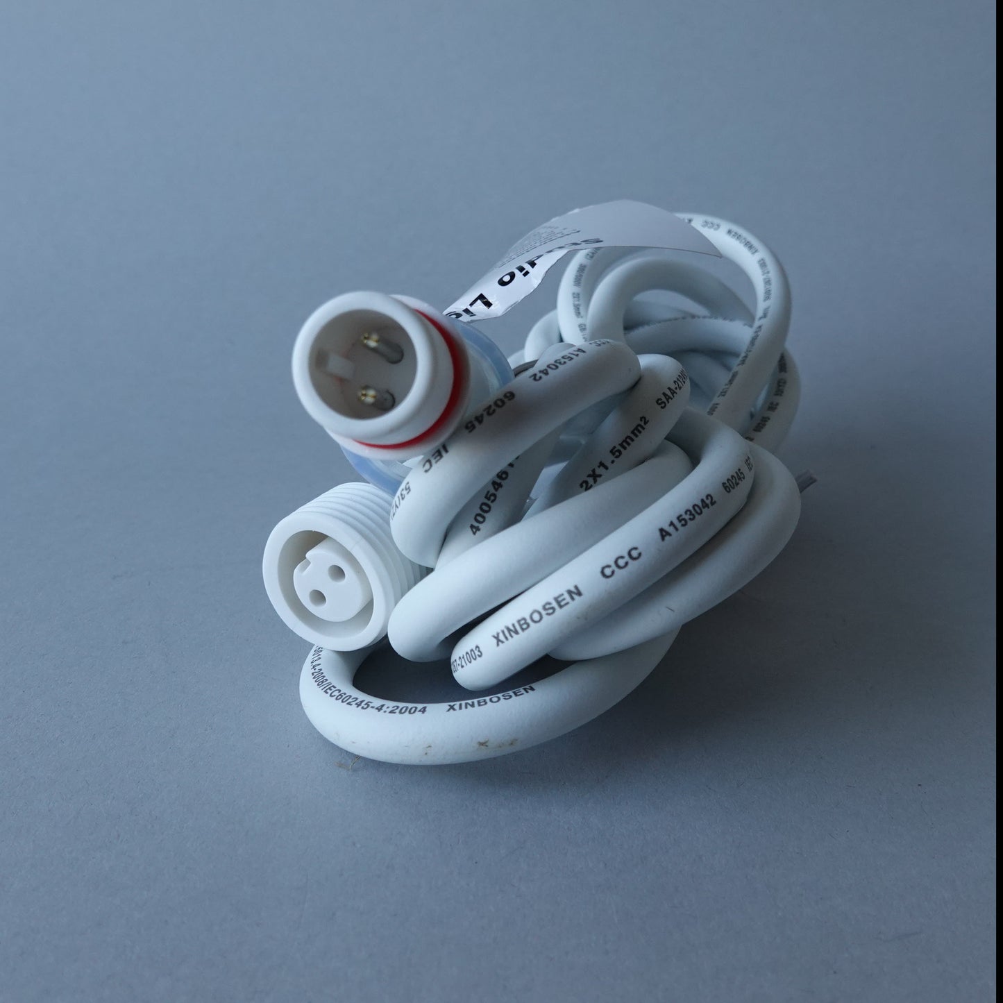 Prolunga elettrica 230V 3m (2×1,5mm²) da esterno, cavo bianco