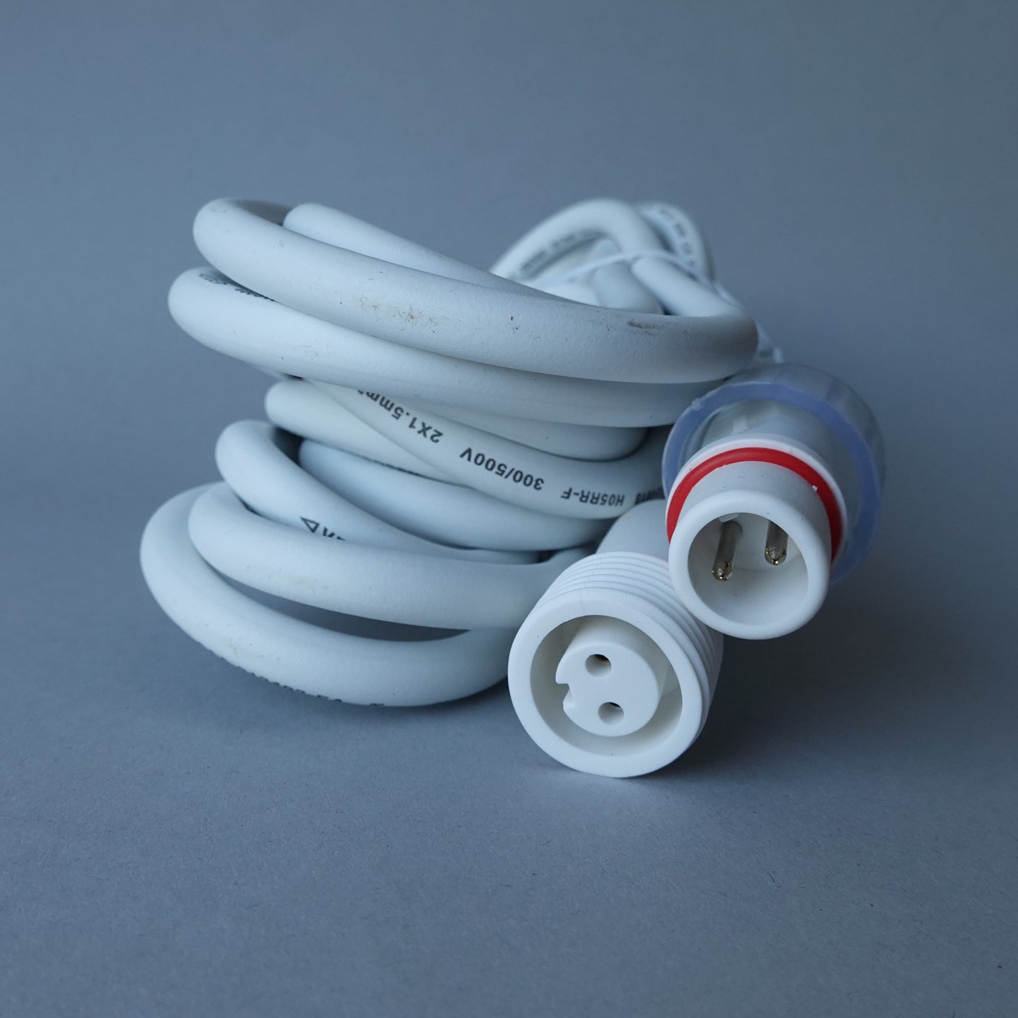 Prolunga elettrica 230V 5m (2×1,5mm²) da esterno, cavo bianco