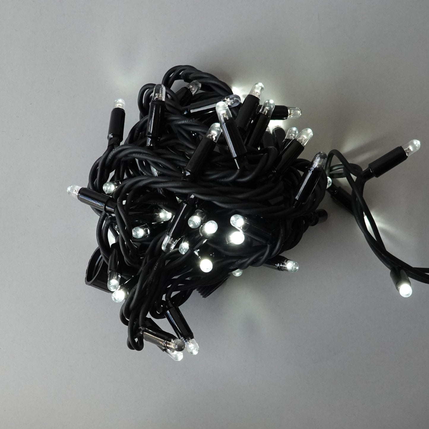 Stringa microLED 230V 12m bianco freddo 7000K 180 LED autoflash nero esterno