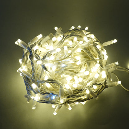 24V 12m 180 LED microLED string with autoflash, white cable for outdoor use 