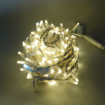 24V 12m 180 LED microLED string with autoflash, white cable for outdoor use 