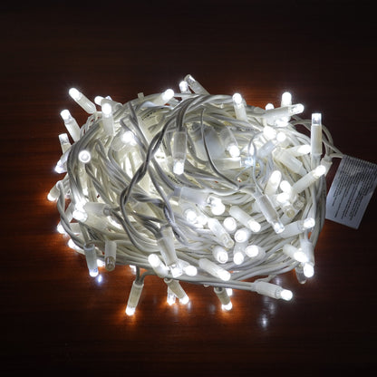 24V 12m 180 LED microLED string with autoflash, white cable for outdoor use 