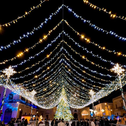 Micro light strings 230V 12m (3x4m) 180 LEDs fixed light and white cable