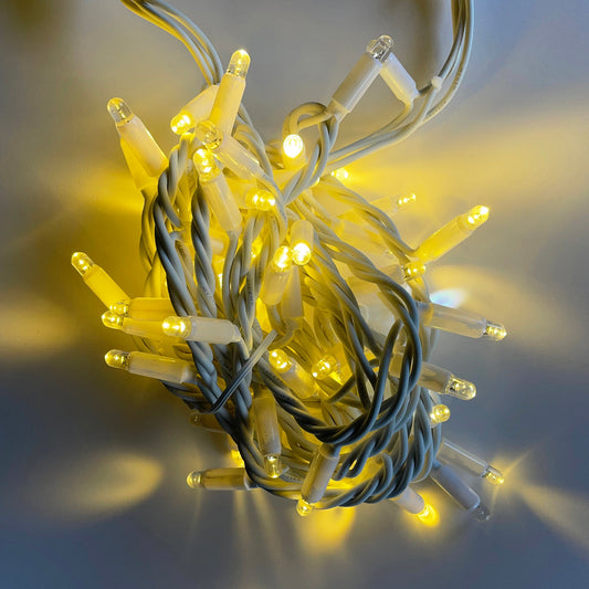 Strings of microlights 230V 12m (3x4m) 180 autoflash LEDs 