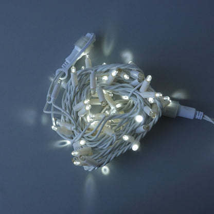 230V 12m (3x4m) micro light strings with 180 auto-flash LEDs and white cable