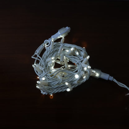 230V 12m (3x4m) micro light strings with 180 auto-flash LEDs and white cable