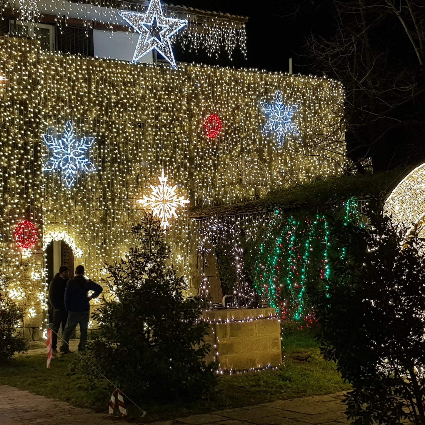 24V 8m micro light strings, warm white 3000K LEDs, with cold white 7000K flash, transparent cable