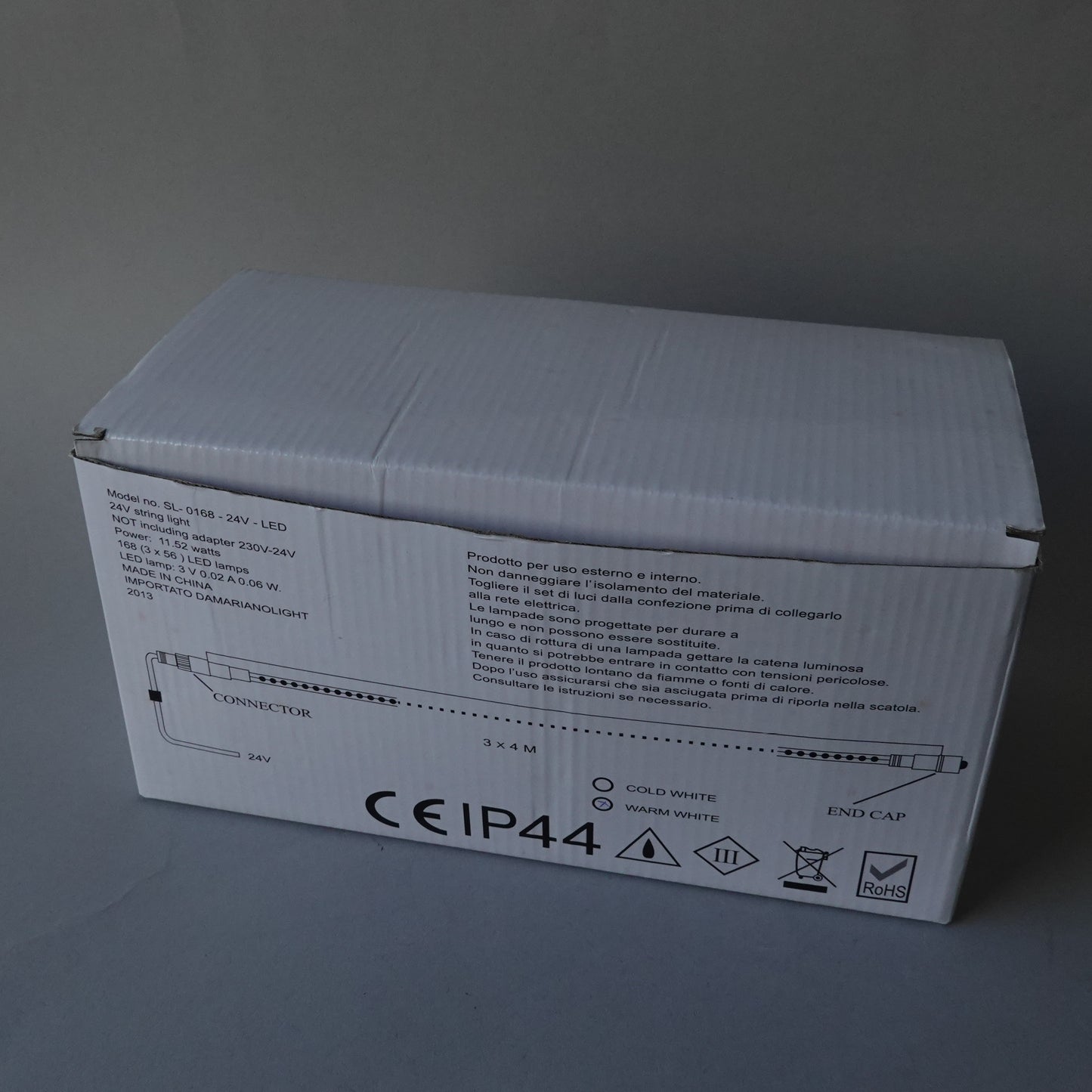 24V 8m 120 LED 3000K Autoflash String Light Transparent Cable