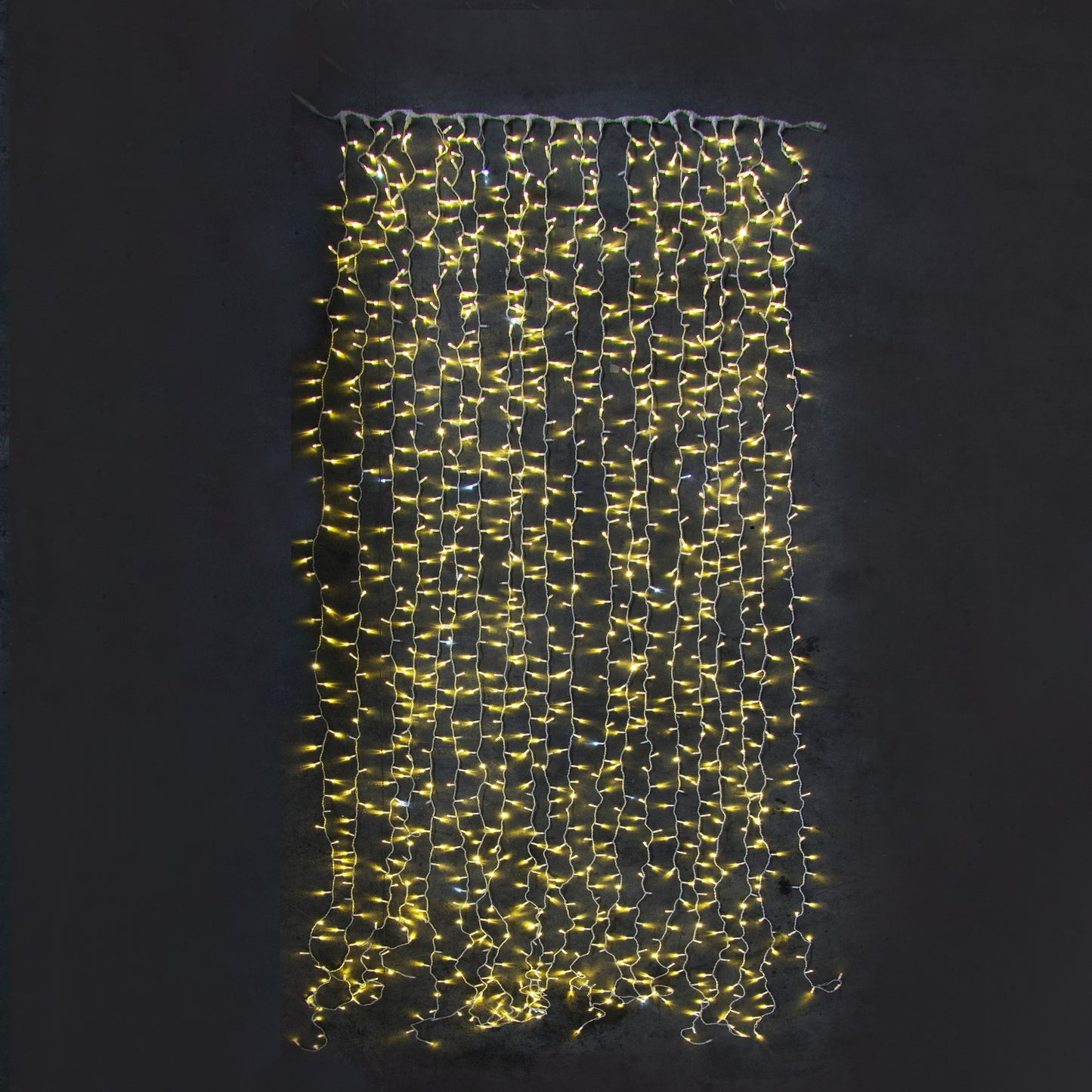 Tenda luminosa 230V 2x6 1200 LED AutoFlash cavo bianco