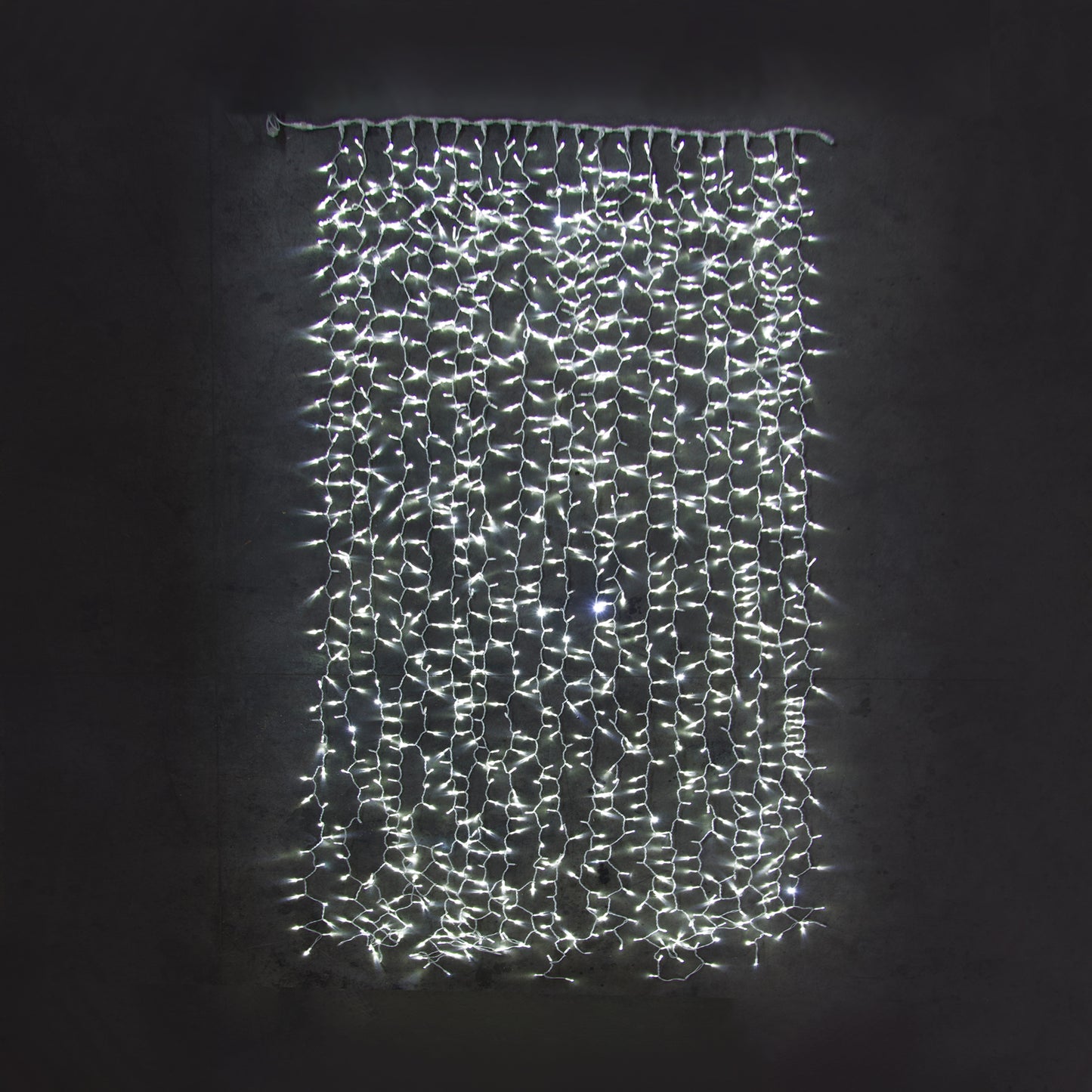 Tenda luminosa 230V 2x6 1200 LED AutoFlash cavo bianco