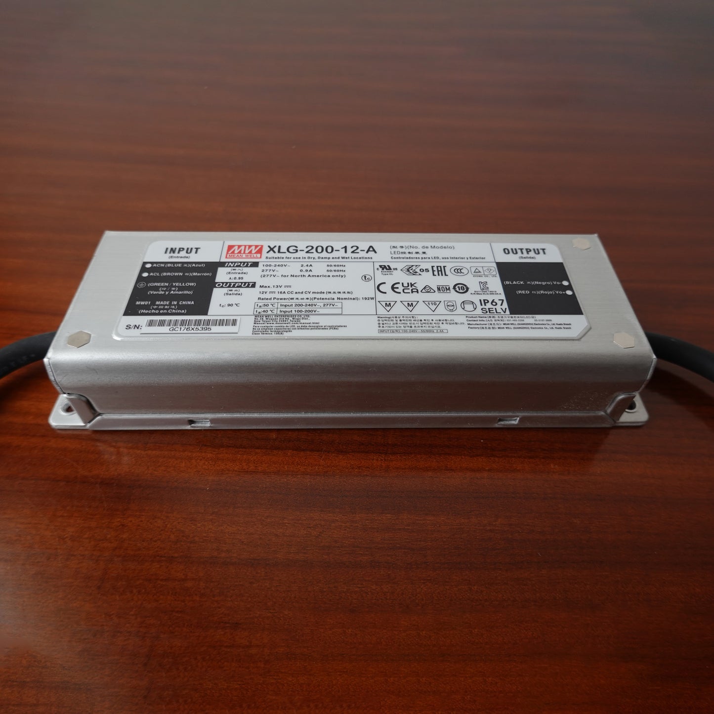 LED Power Supply MEANWELL XLG-200-12-A 12V
