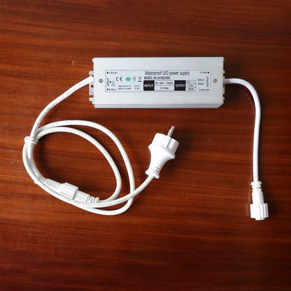 24V power cable for 8m string lights, with 6.25A IP67 power supply 