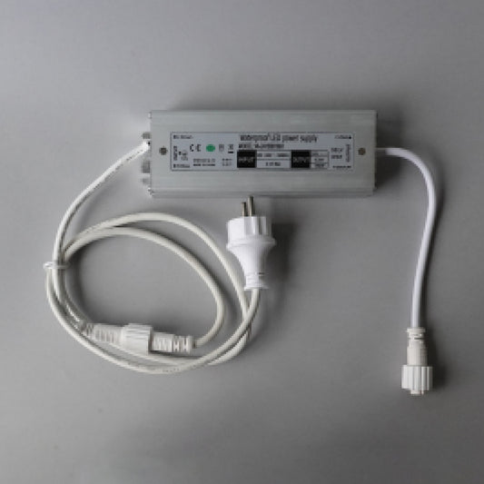 24V power cable for 8m string lights, with 6.25A IP67 power supply 