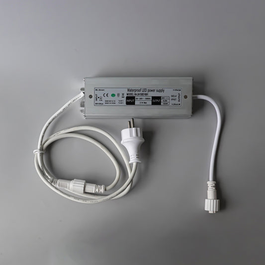 cavo di alimentazione 24v con alimentatore alluminio 6,25A ip67 per stringhe 8m