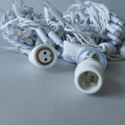 Micro light strings 230V 12m (3x4m) 180 Quickflash LEDs cold white 7000K white cable