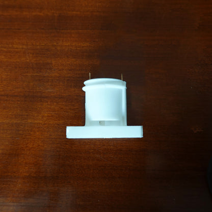 Portalampada E14 tipo B in plastica bianca con lamelle (conf. 2000 pz)
