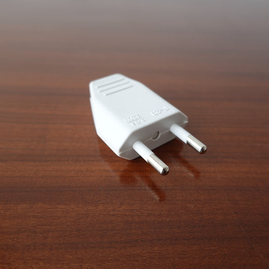 Spina mobile europlug 2P 2,5A 250V, colore bianco (conf. 10 pz)