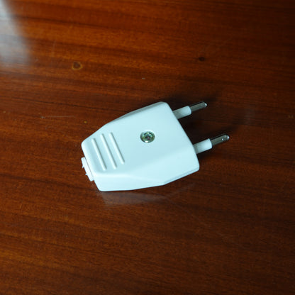 Spina mobile europlug 2P 2,5A 250V, colore bianco (conf. 10 pz)