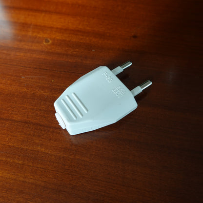 Spina mobile europlug 2P 2,5A 250V, colore bianco (conf. 10 pz)