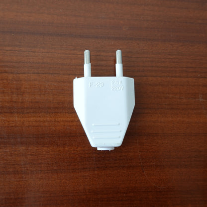 Spina mobile europlug 2P 2,5A 250V, colore bianco (conf. 10 pz)