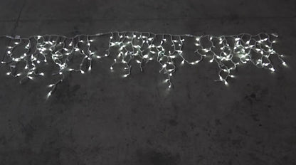 Tenda Stalattite 230V 3×0,9m 228 LED AutoFlash cavo bianco